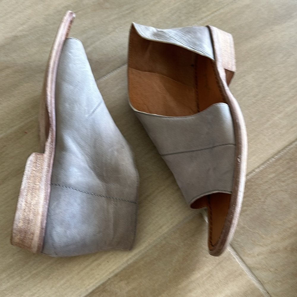 Free people Mont Blanc gray leather shoe/boot - Picture 2 of 4